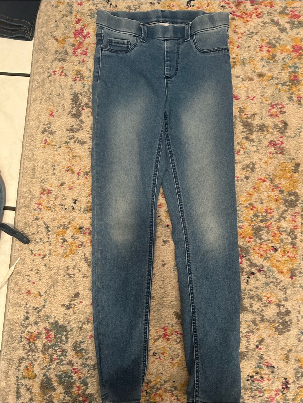 Girls Stretch Denim Jeggings - Light Blue